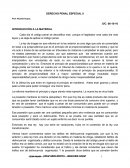 DERECHO PENAL ESPECIAL II INTRODUCCIÓN A LA MATERIAL