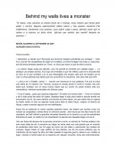 Behind my walls lives a monster