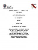 INTRODUCCION A LA METODOLOGIA CIENTIFICA ACT. DE INTEGRADORA