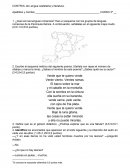 CONTROL de Lengua castellana y literatura