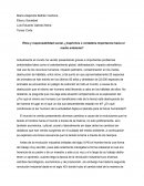 Ética y responsabilidad social, ¿Caprichos o verdadera importancia hacia el medio ambiente?