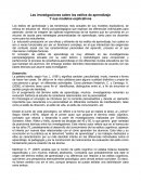 Las investigaciones sobre los estilos de aprendizaje