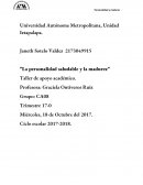 La personalidad saludable y la madurez. Taller de apoyo académico