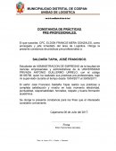 CONSTANCIA DE PRÁCTICAS PRE-PROFESIONALES.
