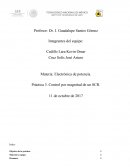 Control por magnitud de un SCR. Electrónica de potencia.