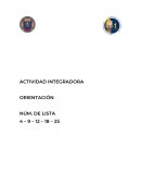 Actividad integradora Orientación ¿Cómo es tu salón de clases?