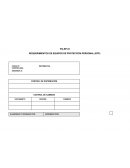 REQUERIMIENTOS DE EQUIPOS DE PROTECCIÓN PERSONAL (EPP)