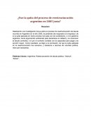 ¿Fue la quita del proceso de reestructuración argentino en 2005 justa?
