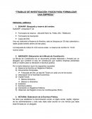 TRABAJO DE INVESTIGACIÓN: PASOS PARA FORMALIZAR UNA EMPRESA