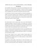 IMPORTANCIA DE LA EDUCACIÓN HISTÓRICA A NIVEL PRIMARIA