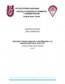 DISCURSO “TECNOLOGÍAS DE LA INFORMACIÓN Y LA COMUNICACIÓN EN EL SIGLO XXI”