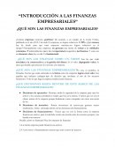 Introducción a las finanzas empresariales. Qué son las finanzas empresariales