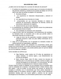 SOLUCIÓN DEL CASO ¿Cuáles cree son las etapas de un proceso de selección de personal?. Página 1