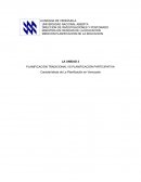 PLANIFICACIÓN TRADICIONAL VS PLANIFICACIÓN PARTICIPATIVA