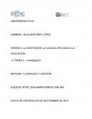 LA GESTION DE LA CALIDAD APLICADA A LA EDUCACIÓN.