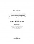 SOFTWARE PARA SEGUIMIENTO CURRICULAR Y TRASLADO