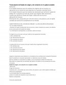 LA gran Transcripción de Estado de origen y de variación en el capital contable
