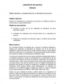 Tema: Aparatos y complementos de un laboratorio de química