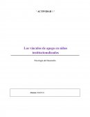 Los vínculos de apego en niños institucionalizados - Psicología del Desarrollo