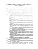 COMENTARIO DE LOS ARTÍCULOS 134 AL 165 DE LA LEY AGRARIA DE MEXICO