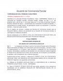 Acuerdo de convivencia Escolar