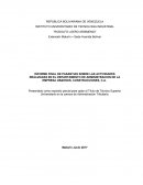 INFORME FINAL DE PASANTIAS SOBRE LAS ACTIVIDADES REALIZADAS EN EL DEPARTAMENTO DE ADMINISTRACION DE LA EMPRESA CB&HNOS, CONSTRUCCIONES, C.A.