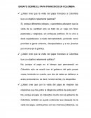 ¿Usted cree que la visita del papa francisco a Colombia tuvo un objetivo netamente pastoral?