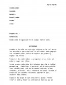 Relaciones de igualdad en el juego: tantos como