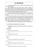 Una mañana, jugando en el recreo, a Simón le dieron un balonazo en la tripa y se cayó al suelo.