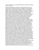 PAPEL DE VENEZUELA EN LA TRANSFORMACIÓN REVOLUCIONARIA DE AMÉRICA LATINA Y EL CARIBE