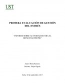 INFORME SOBRE ACTIVIDADES PARA EL BIENESTAR PROPIO