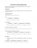 Encuesta clima organizacional y su desarrollo