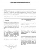 Producción microbiológica de ácido pirúvico