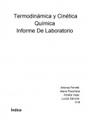 Laboratorio de termodinámica y cinética química