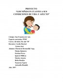LOS NIÑOS EN CUANTO A SUS CONDICIONES DE VIDA Y AFECTO