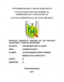 ANÁLISIS DE LOS ESTADOS FINANCIEROS Y TOMA DE DECISIONES