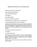 Diagnóstico de la observación en la escuela primaria.