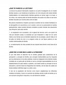 ¿Que te parecio la lectura?