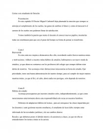 Ensayo Cartas a un estudiante de derecho. Página 1