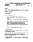 MANUAL DE ORGANIZACIÓN Y DESCRIPCIONES DE CARGOS