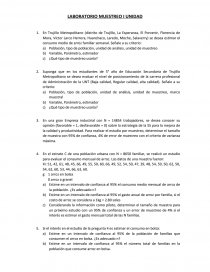 LABORATORIO MUESTREO I UNIDAD. Página 1