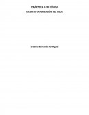 Calor de vaporización del agua
