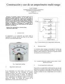 Construcción de amperimetro multi-rango informe. Página 1