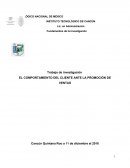 EL COMPORTAMIENTO DEL CLIENTE ANTE LA PROMOCIÓN DE VENTAS