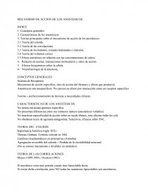MECANISMOS DE ACCION DE LOS ANESTESICOS EN ANIMALES. Página 1