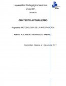 CONTEXTO ACTUALIZADO METODOLOGIA DE LA INVESTIGACION