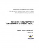 CONVENIOS DE COLABORACION ADMINISTRATIVA EN MATERIA FISCAL