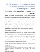 Modelo econométrico de pronóstico para la canasta básica del Ecuador por la metodología Box-Jenkins