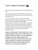 CHILE CAMBIA DE RUMBO