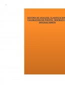 Clasificación y Valoración de puestos